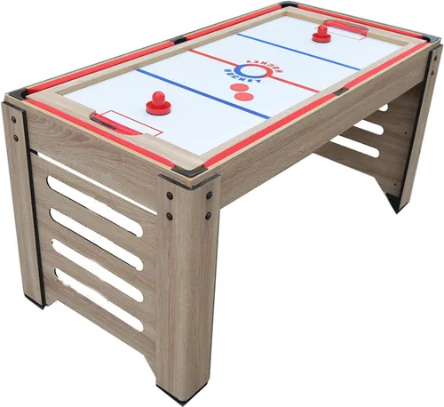Miniatura 20 de Hathaway Madison - Mesa multijuego 6 en 1 de 54 pulgadas, ideal para salas de juegos familiares, incluye billar, futbolín, hockey deslizante, tenis