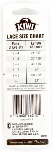 Miniatura 3 de SC Johnson Kiwi Outdoor Nylon Boot Laces, redondos, marrón, 0.8 oz