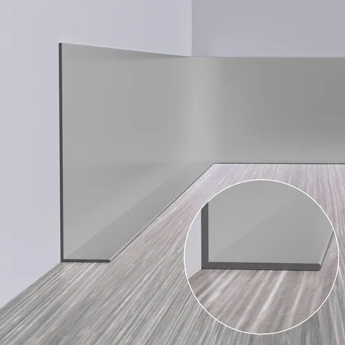 Miniatura 4 de Duzzy Moldura Flexible para Zócalo, 5 Pulgadas (Ancho) x 20 Pies (Largo) Moldura de Pared de Goma para Despegar y Pegar, Base de Pared de Vinilo Gris