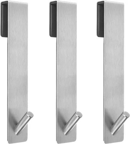 Miniatura 15 de Kontoyo Ganchos para puerta de ducha (7.5 pulgadas), ganchos extendidos sobre la puerta para puerta de ducha sin marco, bata, toalla, paquete de 2