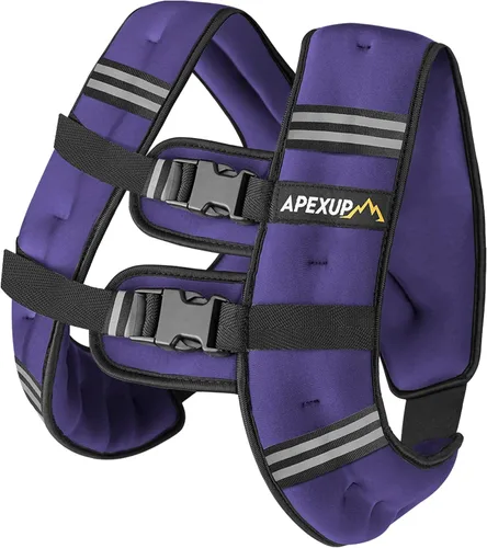 Miniatura 23 de APEXUP - Chaleco con peso de 5, 10, 15, 20, 25 y 30 libras para hombre y mujer, con rayas reflectantes, equipo para entrenamiento de fuerza y correr