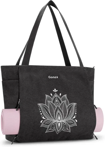 Miniatura 17 de Gonex Bolsa para Esterilla de Yoga, Bolsa Grande con Múltiples Bolsillos para Mujeres y Hombres, Portador de Esterilla de Lona, Cremallera Completa