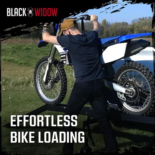 Miniatura 4 de Black Widow Portabicicletas Pro de Aluminio Anodizado para Bicicletas de Tierra para Bicicletas de Adultos, Motocicletas o Bicicletas de Neumáticos