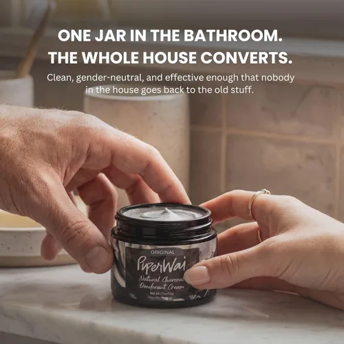 Miniatura 6 de Crema de desodorante natural PiperWai con carbón activado Protección contra el sudor de 24 horas, vegano, desodorante libre de aluminio