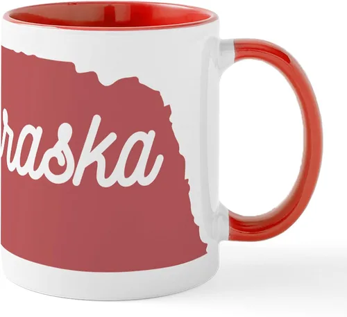 Miniatura 88 de CafePress I Love Nebraska Taza de café de cerámica de 11 oz (11.0 fl oz)
