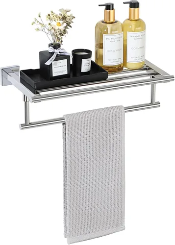 Miniatura 10 de Alise - Toallero de 16 pulgadas para baño, toallero de pared con barras de torre, estante de baño de acero inoxidable SUS 304, soporte de toalla