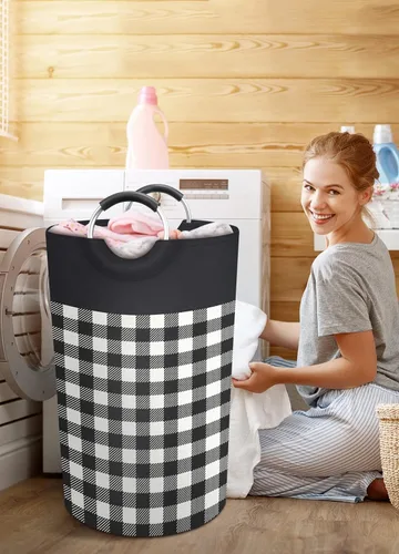 Miniatura 7 de BlissTotes Cesta de lavandería, cesta de ropa sucia, cestas para lavandería, cesta de lavandería para ropa con asas impermeables para almacenamiento