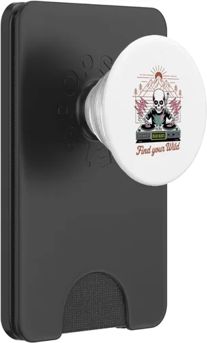 Miniatura 8 de Dead Beats Skeleton Dj Music Fun Turntables Retro Punk EDM PopSockets Adhesive PopGrip