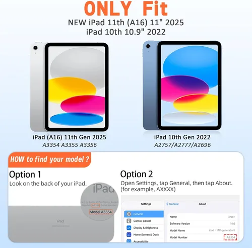 Miniatura 2 de AVAWO - Funda infantil para iPad de 10.9 pulgadas con protector de pantalla integrado, duradera, a prueba de golpes, ligera, con mango protector