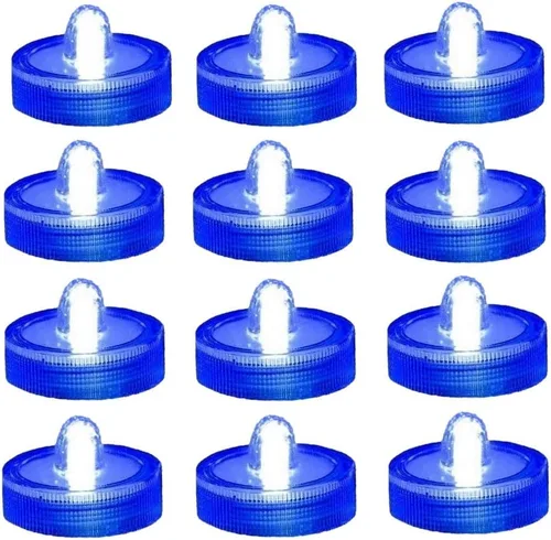 Miniatura 11 de Luz LED brillante sin llama, funciona con pilas, vela de té sumergible impermeable, decoración de jarrón bajo el agua para fiestas y bodas, paquete