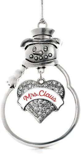 Miniatura 66 de Inspired Silver - Big Sis - Adorno de Navidad plateado - Adorno de árbol de Navidad con dije de corazón con circonita cúbica - Decoración colgante