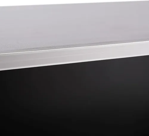 Miniatura 7 de Barra de eventos portátil plegable con estantes superiores y medios, 47.75 x 19.5 x 42.75 pulgadas, gabinete de bar portátil plegable para fiestas