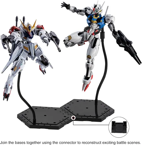Miniatura 7 de Base de acción Hobby, soporte de exhibición de pasatiempos, compatible con Gundam HG RG 1/144 escala figura modelo kit 2 Negro Small