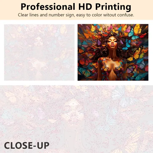 Miniatura 3 de Kit de pintura por números para adultos, pintura por números para adultos principiantes, pintura sobre lienzo, bricolaje para niña encantadora por