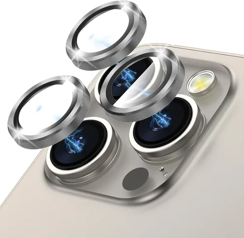 Miniatura 10 de Protector de lente de cámara brillante compatible con iPhone 13 Pro (6.1 pulgadas)/13 Pro Max (6.7 pulgadas), vidrio templado ultra