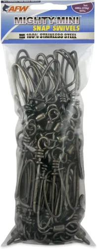Miniatura 25 de American Fishing Wire Mighty Mini grúa giratoria, línea de pesca esencial, equipo de pesca compacto, giro de agua salada, giro de acero inoxidable