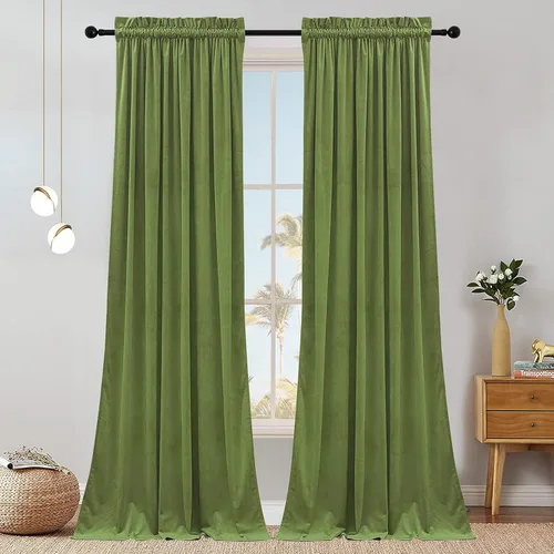 Miniatura 27 de SMILETIME - Cortinas de terciopelo blanco con bolsillo para barra, aisladas térmicamente, suaves, con filtro de luz y privacidad, para dormitorio