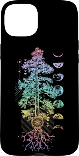 Miniatura 9 de iPhone 11 Pro Max Árbol de la Vida Fases de la Luna Yoga Chakra Estuche de Regalo