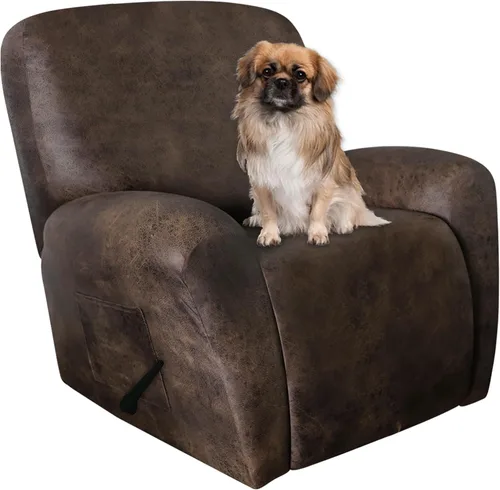Miniatura 22 de ANARACHON Fundas para Sillas Reclinables Tipo Cuero, 4 Piezas Funda para Sillón Reclinable Lazy Boy, Protector de Muebles - Funda Suave Lavable