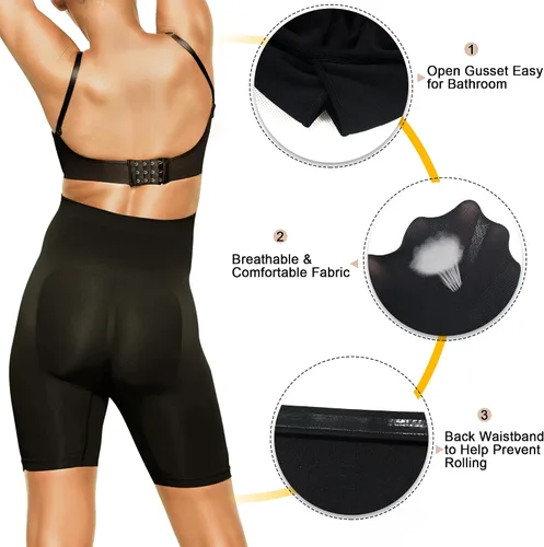 Miniatura 4 de SHAPERX Pantalones cortos de maternidad para mujer sobre el vientre