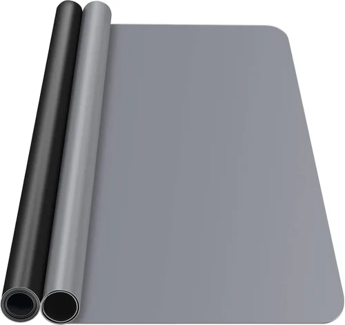 IKOCO - Tapete de silicona, 15.7 x 11.8 pulgadas, tapete de silicona para manualidades de masa de juego, tamaño A3, hojas grandes de resina