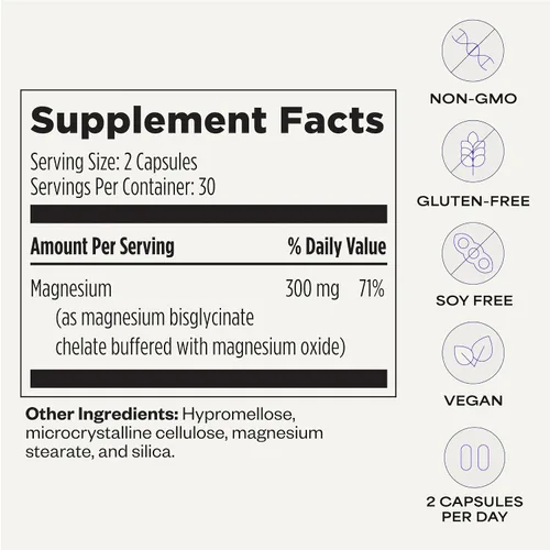 Miniatura 6 de Magnesium 101 de Dave Asprey Apoyo diario para el sueño, el metabolismo, la relajación y la salud del corazón Bisglicinato de magnesio quelado