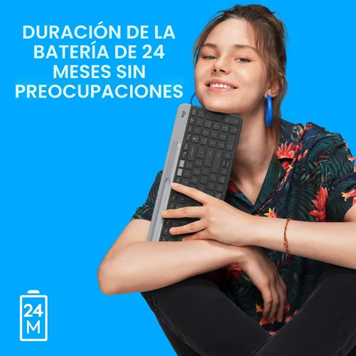 Miniatura 7 de Logitech K585 Teclado inalámbrico delgado multidispositivo, base integrada para dispositivo; para laptop, tableta, escritorio, teléfono inteligente