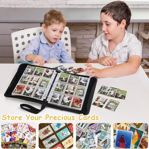 Miniatura 6 de Carpeta de tarjetas intercambiables, carpeta de álbum de colección de tarjetas con 720 bolsillos laterales de carga, carpeta de álbum de 9 bolsillos