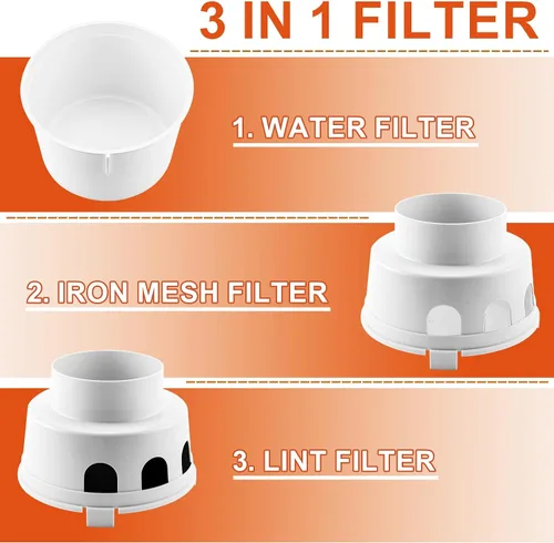 Miniatura 4 de Kit de ventilación para secadora interior Cenipar TDIDVKZW con filtro 3 en 1 y conducto de manguera Proflex de 4 pulgadas por 5 pies para secadoras