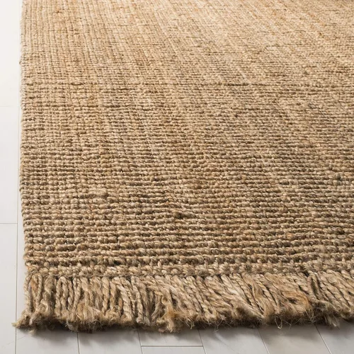 Miniatura 4 de SAFAVIEH Natural Fiber Collection - Alfombra decorativa de 4 x 6 pies, natural, hecho a mano, yute con flecos, ideal para zonas de alto tráfico