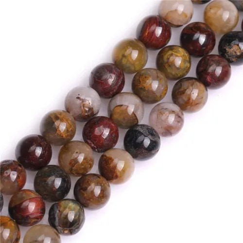 Miniatura 149 de GEM-Inside - Cuentas sueltas de ágata verde con bandas de energía natural, cuentas de energía natural para hacer joyas, 0.315 in, redondas, 15 Ágata