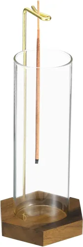 uxcell Soporte para incienso, quemador de incienso moderno con colector de cenizas de vidrio extraíble, soporte para varillas de incienso volador
