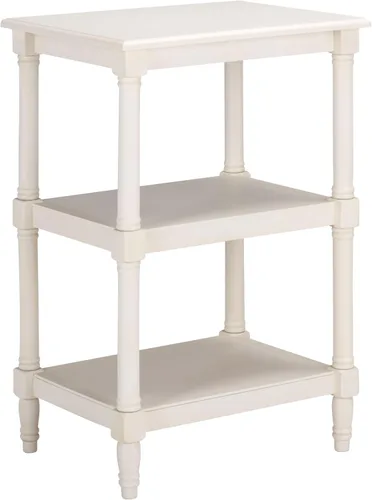 Miniatura 12 de Safavieh Home Collection Cassie Greige - Mesa de almacenamiento de 3 estantes ACC5715A, 19.8 pulgadas de ancho x 15 pulgadas de largo x 30 pulgadas