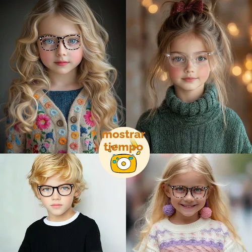 Miniatura 4 de Gafas de luz azul para niños y niñas, paquete de 2 lentes de luz azul para adolescentes y niños, anteojos falsos, anteojos para niños pequeños, de 6