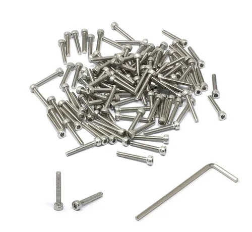 Miniatura 225 de iexcell 25 piezas M4 x 60/65/70/75/3.150 in paso de rosca 0.028 in acero inoxidable 304 cabeza hexagonal Tornillos Tornillos surtido Kit