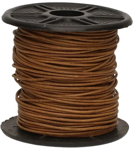 Miniatura 91 de The Beadsmith Cordón de cuero – Negro – Bobina de 0.039 in – 5 yardas/14.8 ft – Tanga de cuero indio ideal para trenzar, cuentas, collares, cordones