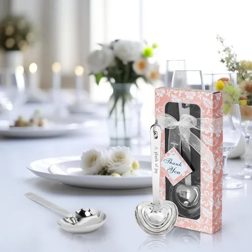 Miniatura 6 de Paquete de 50 cucharas medidoras en forma de corazón, recuerdos de boda a granel para invitados, regalos de baby shower para invitados, despedidas