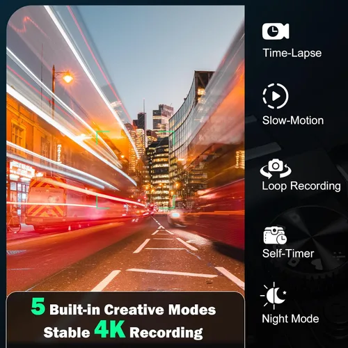 Miniatura 5 de Cámaras digitales para fotografía con control WiFi y aplicación, cámara de vlogging Ture 4K y 48MP para YouTube, compacta