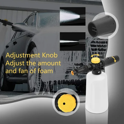 Miniatura 3 de FUNTECK Lanza de cañón de espuma compatible con lavadora a presión Karcher K2/K3/K4/K5/K6/K7, dispensador de jabón ajustable para limpieza