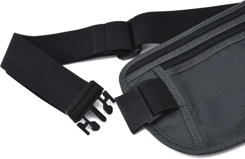 Miniatura 140 de DAITET Cinturón de dinero, soporte para pasaporte, cartera de viaje oculta segura con bloqueo RFID, riñonera encubierta (negro), Negro, Rfid