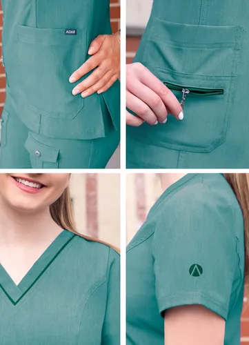 Miniatura 4 de Adar Pro - Ropa quirúrgica para mujer, con cuello en V elevado