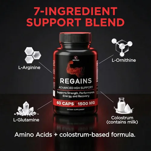 Miniatura 8 de Suplementos HGH para hombres y mujeres - REGAINS paquete de inicio, péptidos anabólicos para el crecimiento muscular, recuperación muscular