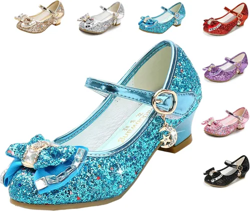 Miniatura 6 de Cadidi Dinos Zapatos de vestir para niñas con tacón de fiesta de boda Mary Jane Princess Flower Shoes (bebéniño pequeñoniño grande)