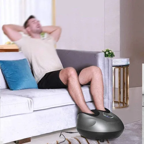 Miniatura 4 de TOEWOE Máquina masajeadora de pies con calor, masaje de tejido profundo, alivio del dolor, vibración y compresión, mejora la circulación sanguínea