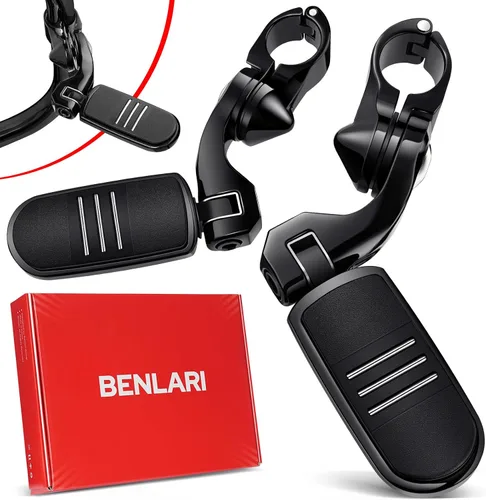 Miniatura 8 de Benlari Estriberas de Carretera, Estriberas Ajustables de Acero Inoxidable 304 de 1.25" Compatibles con Harley Touring Street Glide Softail Dyna
