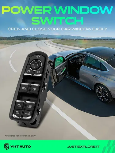 Miniatura 2 de YHTAUTO Interruptor principal de ventana eléctrica de repuesto para Porsche Cayenna 2011-2014, Macan 2015, Panamera 2010-2015, 13 pines