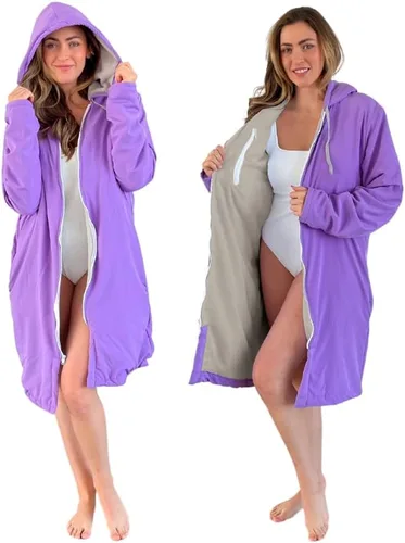Miniatura 4 de MACAR Parka de natación impermeable con forro polar, ideal para actividades junto a la piscina y al aire libre