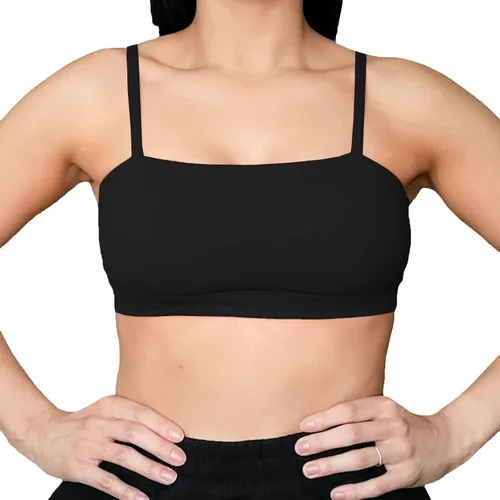 Aoxjox - Brasier deportivo para mujer tipo camiseta sin mangas, bandeau, para entrenamiento, aptitud física, correr o yoga