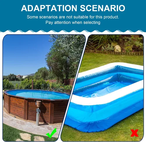 Miniatura 8 de Nuanchu Clips de cubierta de piscina para piscinas sobre el suelo, 3.15 pulgadas, resistente al viento, clips para piscinas sobre el suelo