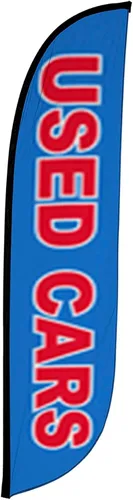Miniatura 21 de LookOurWay Bandera de plumas, bandera publicitaria de 12 pies de alto para promoción de negocios y eventos, solo bandera, detalles automáticos